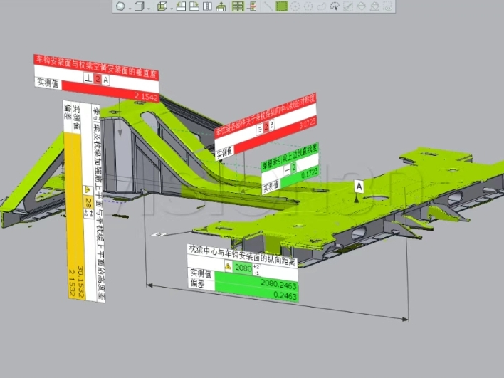 Automated 3D Measurement for Railway Draft Sill and Bolster Assemblies