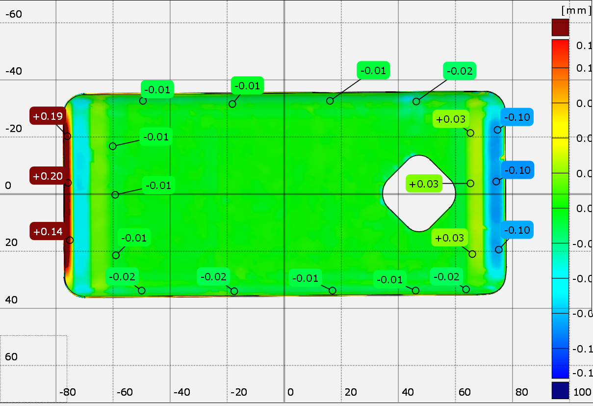3D Dimensional Inspection of Mobile Phone Cover Glass